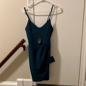 Lulu's Teal Spaghetti Strap Dress